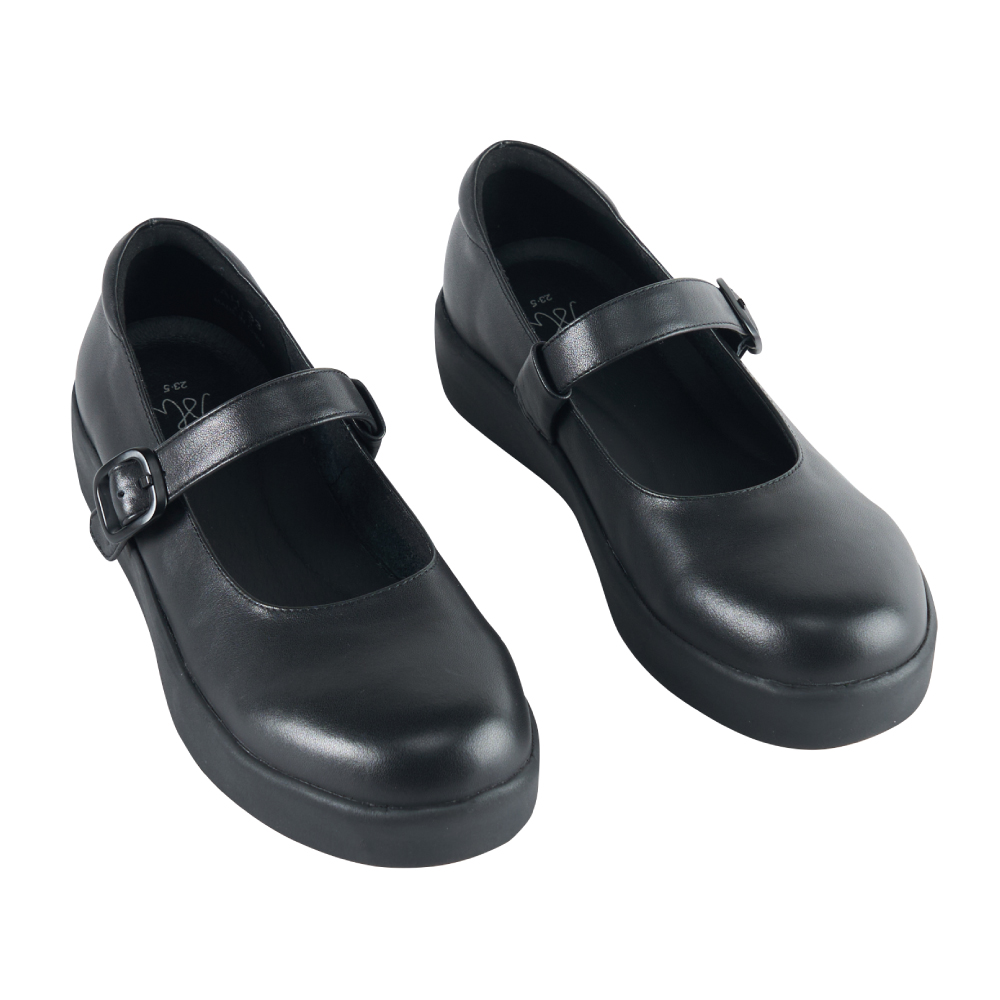 厚底牛皮防滑瑪莉珍鞋 45度角