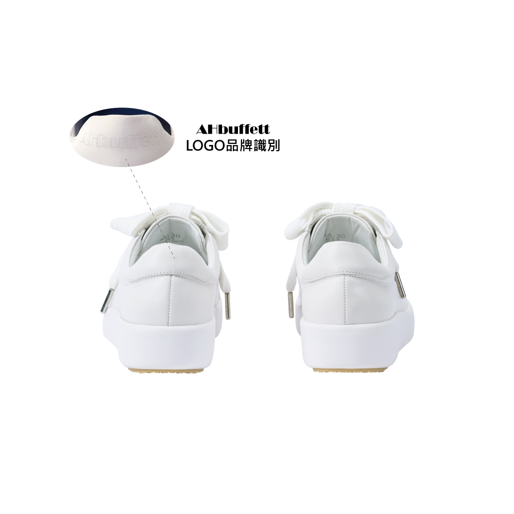 厚底牛皮防滑雲朵鞋 後踵面